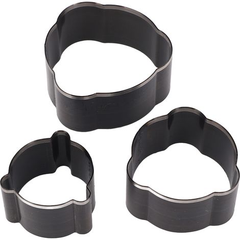 Lot de 3 matrices de découpe cuir forme avion acier allié outil de perçage manuel 47 40 33 mm côté (1/5)