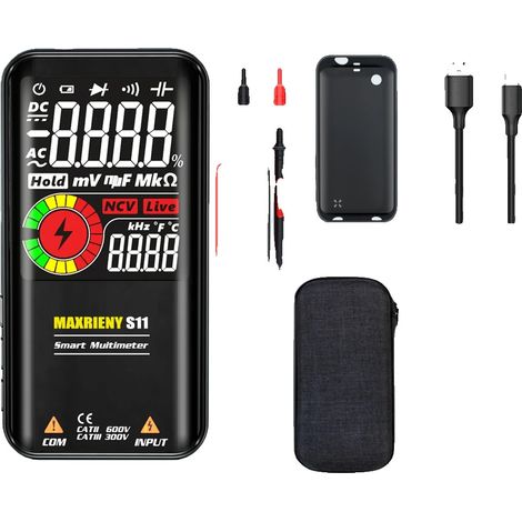 Multimètre Numérique, VRAI RMS, Rechargeable par USB, S11 (1/2)
