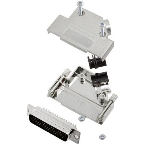TRU COMPONENTS TCD45PKM25HDP44K 7709452 Kit embase SUB-D mâle 45 ° Nombre de pôles: 44 fût à souder 1 pc(s) (1/2)