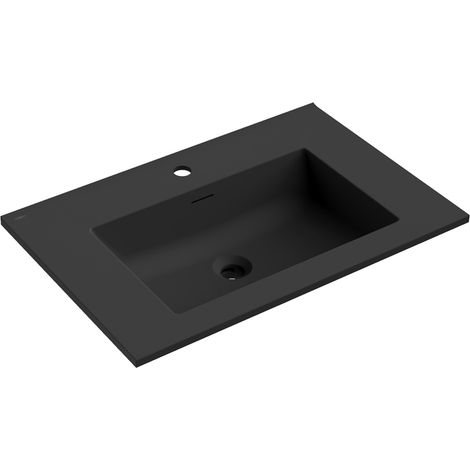 Mexen Otis lavabo encastré dans le plan 71 x 46,5 cm, noir mat - 25187071