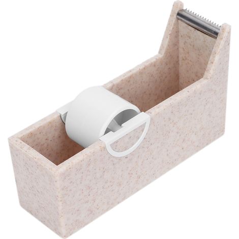 Distributeur de ruban adhésif portable pour extensions de cils, coupe-ruban de bureau beige, outil de salon de beauté à domicile, support de ruban professionnel. (1/5)
