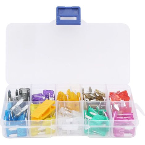121 pièces assortiment de fusibles à lame Ensemble 2/ 3/ 5/ 7,5/ 10/ 15/ 20/ 25/ 30/ 35 AMP avec clip de fusible,DUBUNS (1/4)