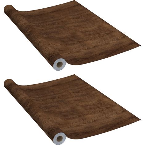 Maison Exclusive - Pellicole Autoadesive Mobili 2 pz Rovere Scuro 500x90 cm PVC