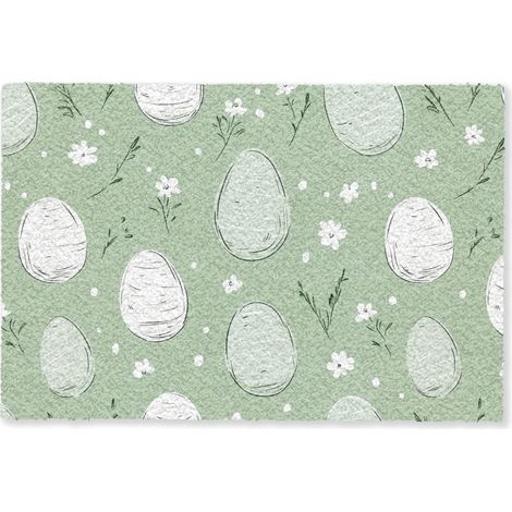 FELPUDO Verde - Huevos - Patrón 60x40 cm (1/5)