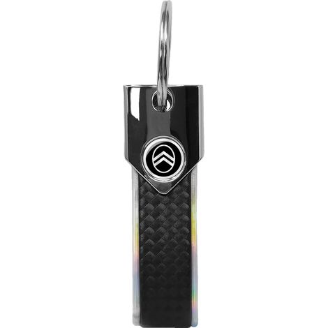 Citroen Portachiavi Carbon - Modello: LOGO NEW NERO - Colore: ARGENTO