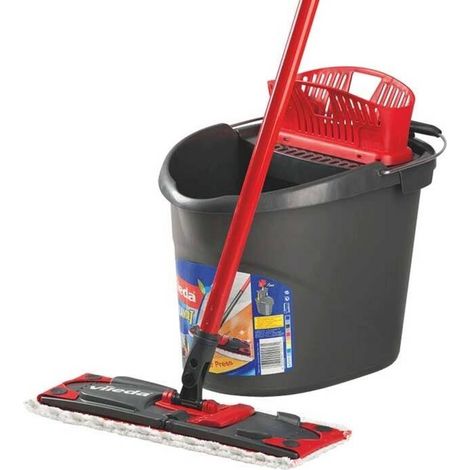 [GEBRAUCHT] B-Ware Vileda Wischmopp Ultramat 2in1 Bodenwischer Mikrofaser Eimer PowerPresse (1/2)