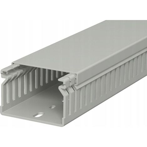 OBO Bettermann Canal de cableado 40x60x2000 cloruro de polivinilo gris piedra RAL 7030, 6178014