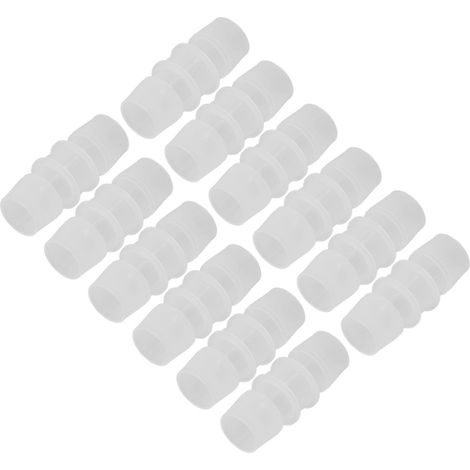 Lot de 12 raccords droits en PP pour tuyau, connecteurs égaux à cannelures, pièces pour installation, diamètre 19 mm (1/5)