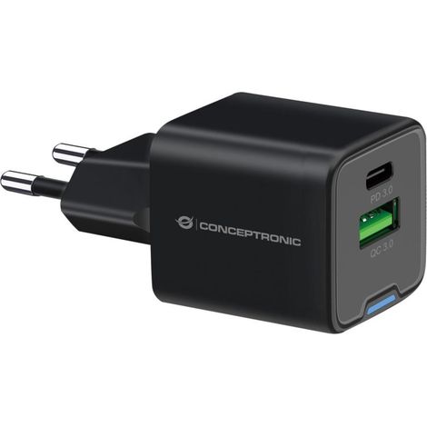 Conceptronic ALTHEA15B Ladegerät für Mobilgeräte Universal Schwarz AC Schnellladung Drinnen