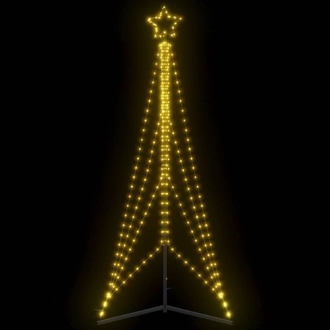 Árbol de Navidad LED 483 LEDs blanco cálido 240 cm vidaXL (1/5)