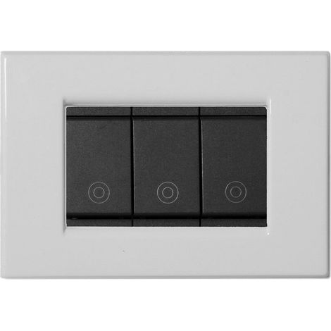 Placca compatibile vimar idea bianco 3 posti metallo 2008
