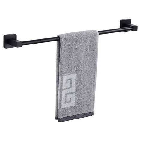 Vtizikl Porte-serviettes, porte-serviettes en métal noir de 24 pouces pour salle de bain (noir mat, 24 pouces (60 cm)) (1/3)
