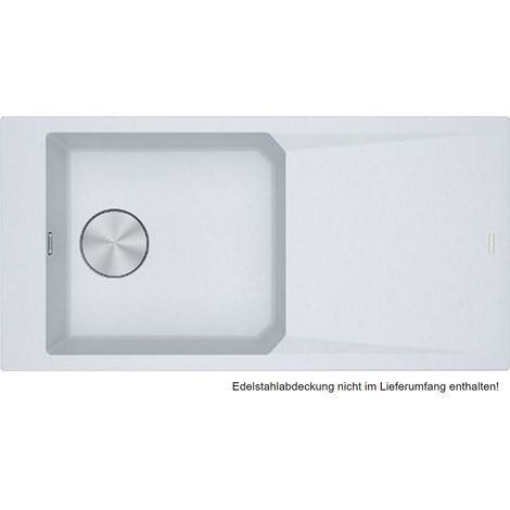 Franke Spüle FXG 611-100 1000x500mm - Siebkorb als Druckknopfventil, mit Abtropffläche, reversibel, Fragranit, Glacier