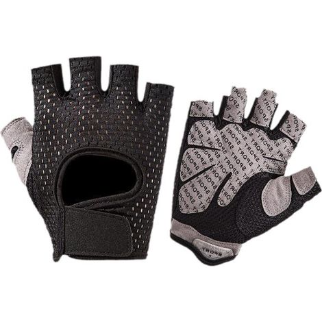 Fitnesshandschuhe, Anti-Rutsch-Sporthandschuhe mit Unterstützung für das Gewichthebertraining, starker Griffschutz für die Handflächen, atmungsaktive Gewichtheberhandschuhe für Gymnastik (L)