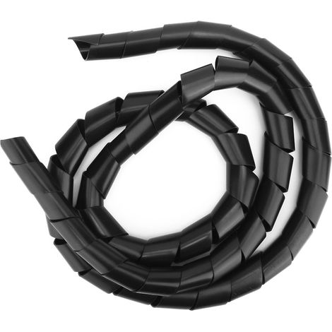 Lot de 2 gaines de protection spiralées en PP noir de 25 mm (1/5)
