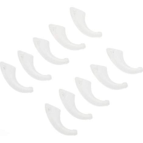 Lot de 10 crochets d'oreille de rechange professionnels en polypropylène pour amplificateur auditif BTE. (1/5)