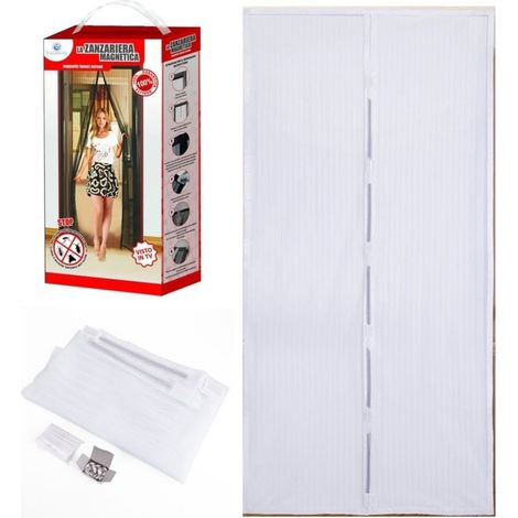 Rideau De Porte Magnétique 140 X 240 Cm Standard Universel Blanc