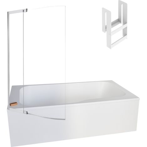 Pack bañera bañera ducha 160 x 85 JACOB DELAFON Malice versión izquierda + faldón esquinero + mampara de bañera