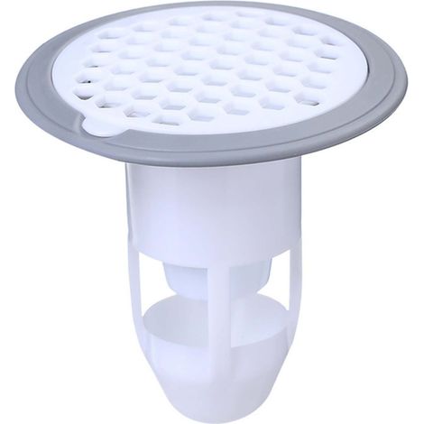 Dalle De Drainage - Antiodor - Filtre À Cheveux - Pour Salle De Bain Et Douche - Diamètre 8 Cm - Hauteur 7,5 Cm - Blanc - 1 Pièce (1/3)
