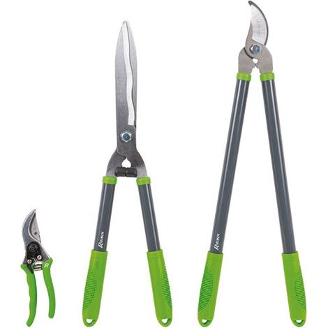 Cortadora X 3 Tijeras de Podar + Tijeras de Jardín + Cizalla + Cortadora de Ramas - Ribimex