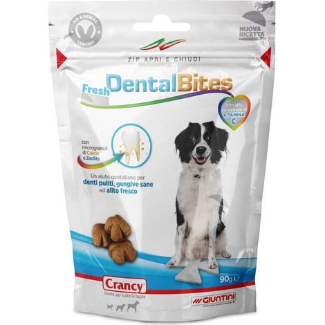 Giuntini Snack per Cani Crancy Dental Bites Giallo 90g Igiene Orale (1/2)