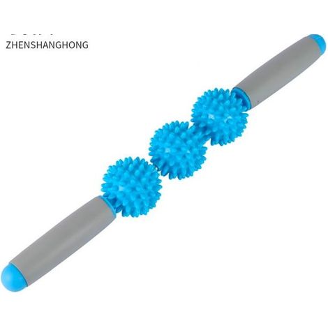 1 pièce rouleau de massage sportif pour les douleurs musculaires, soulagement des crampes, tensions dorsales, bleu myofascial (1/4)