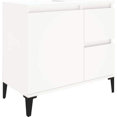 Maison Exclusive - Armario de baño madera contrachapada blanco 65 (1/5)