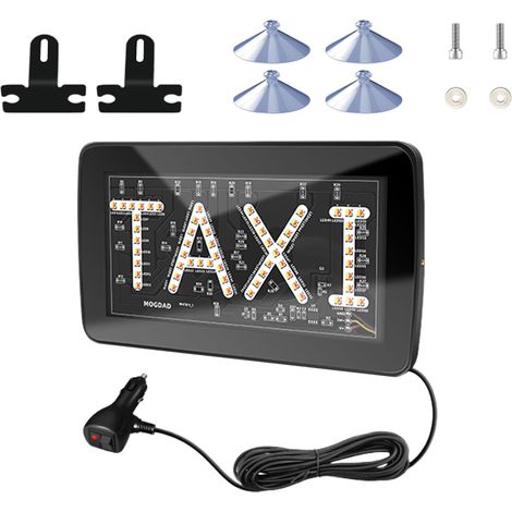 Panneau lumineux pour véhicule Enseigne À Ventouse Avec Lampe LED (1/5)