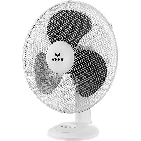 Ventilateur de table 30 cm 40 W avec 3 vitesses et grille de sécurité - MARQUE