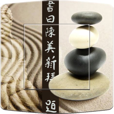 Interrupteur décoré zen galets