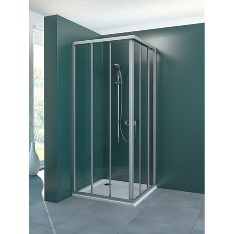 Drive 1.0 Eckeinstieghälfte 3-tlg. links 80x200cm Glas H1, cenit-chrom