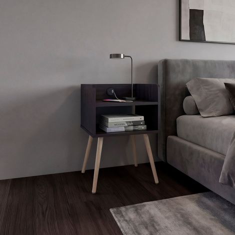 Mesa de Noche con USB TuHome Didi 58 x 40 x 34,2 cm (1/5)