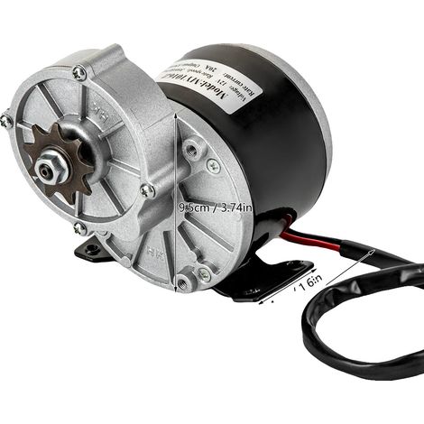 Motore elettrico, 250W, con riduttore di velocità, argento e nero (1/2)