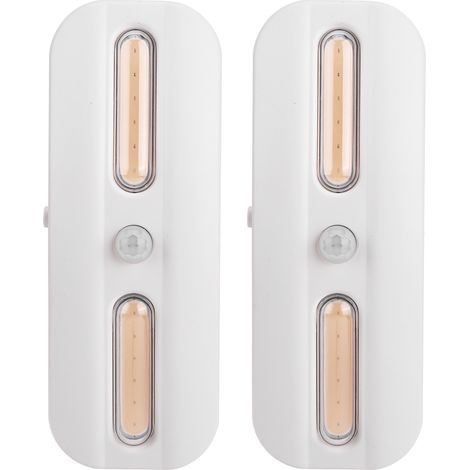 2 Stück COB-LED-Bewegungsmelder-Leuchten für Schränke, Kleiderschränke und Nachtlichter mit USB-Ladefunktion (1/5)
