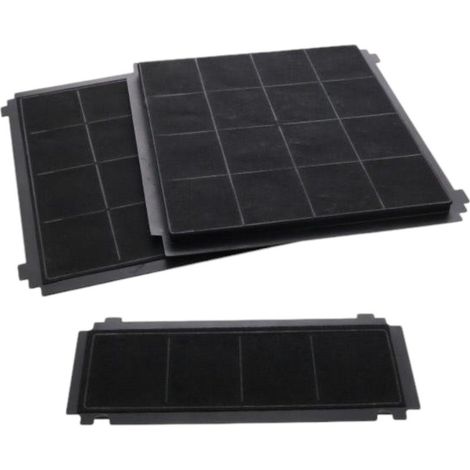 Kit de filtres à charbon actif pour hotte – 2 filtres 326 × 309 mm et 1 filtre 265 × 104 mm – Compatible avec hottes en mode recyclage – AFFCAF203 – Air Force (1/5)