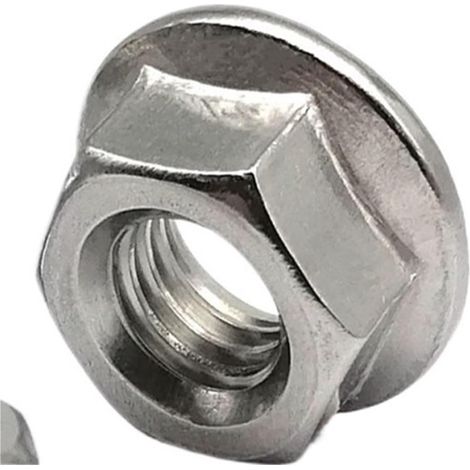 Écrous en acier inoxydable, à embase hexagonale dentelée (1/5)