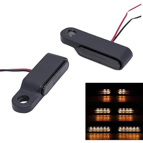 Mini clignotant LED noir pour moto, scooter, style café racer (1/5)