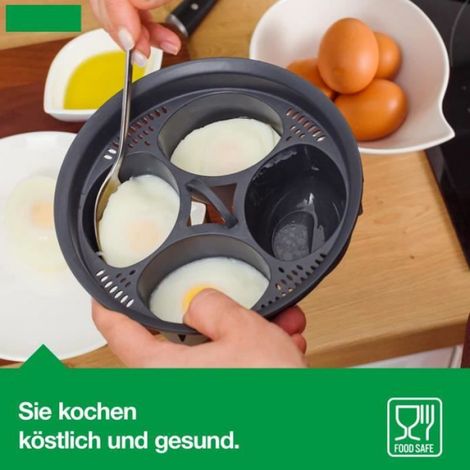 Cuiseur À Œufs - Silicone - Compatible Thermo Mix - Pour 4 Œufs (1/4)
