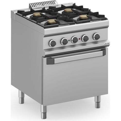 Cuisinière à gaz - 4 foyers - 4x7 kW - Avec four électrique statique - Arilex