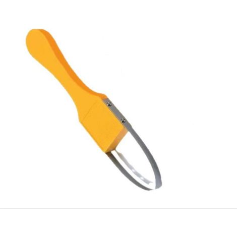 Outil de désherbage manuel avec poignée en plastique pour pelouses et cours, outil de jardin - Jaune (1/5)