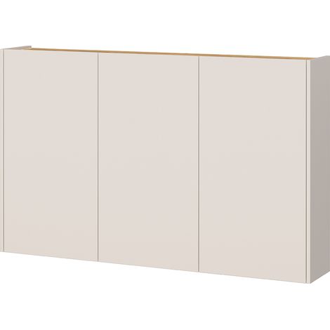 Flurschrank Schuhschrank 138cm in Beige mit Eiche LAPUA-01 ideal für schmale Flure (1/5)