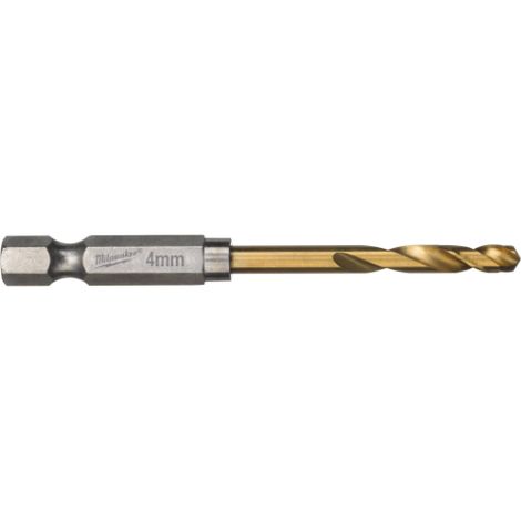 Broca milwaukee hss-g tin 4 mm recubrimiento titanio 2 piezas