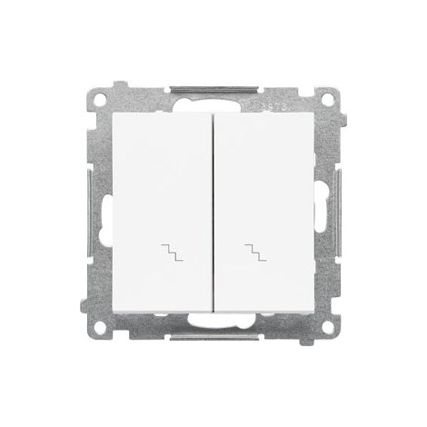 Interruttore doppio per scale (modulo) 10 AX, 250 V, connettori rapidi: Bianco opaco, SIMON55