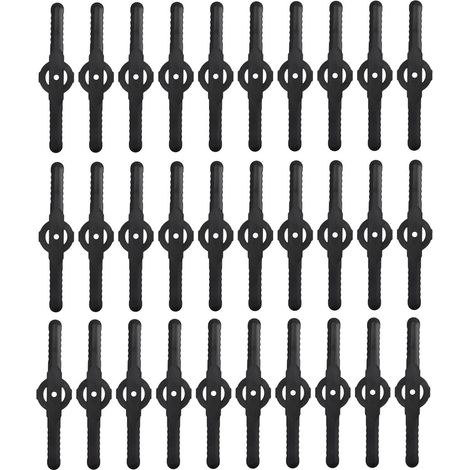 Ersatzmesserköpfe für Rasenmäher, Freischneidermesser für Rasenmäher, Rasenmähermesserköpfe, gezahnte Messer, Edelstahlmesser und Kunststoffmesser (1/5)