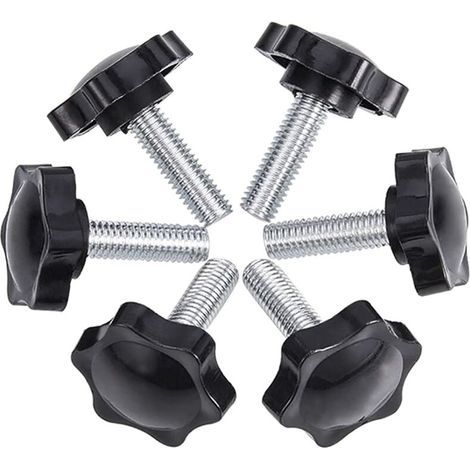 M8x25mm Vis de pouce, étoile en plastique moletées Bouton de serrage à vis Thumbscrew(20pcs) (1/5)