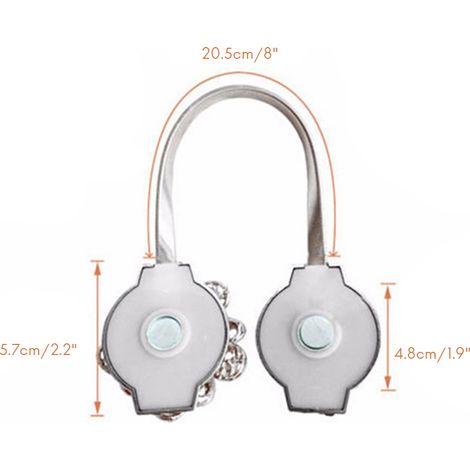 Embrasses magnétiques pour rideaux, sans perçage, avec boucle et clip de fixation pour rideaux et décoration de fenêtre (1/5)