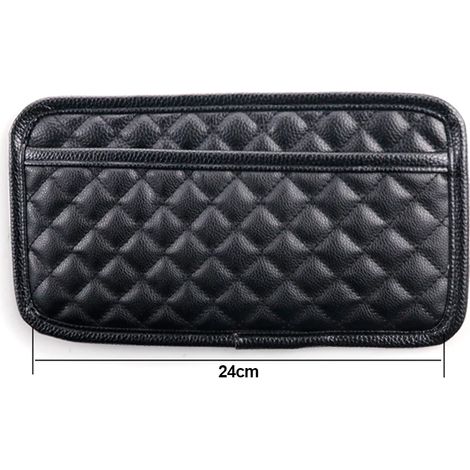 (Grand format) Sac de rangement multifonctionnel pour l'espace entre les sièges de voiture, avec porte-téléphone et porte-gobelet, en cuir PU, pour organiser les recoins de l'habitacle. (1/5)