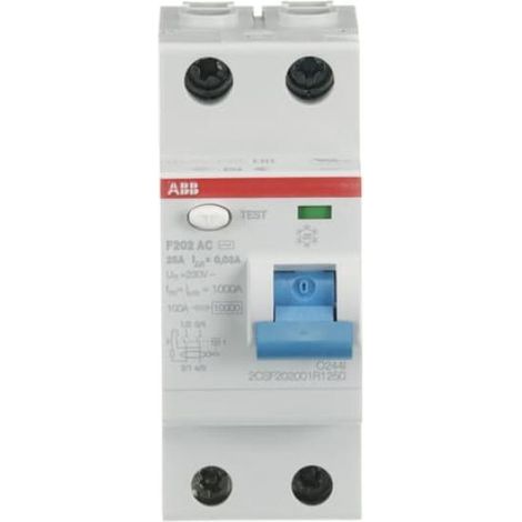 Abb f202 ac 25a 30ma interruttore differenziale modulare puro f427800 (1/6)