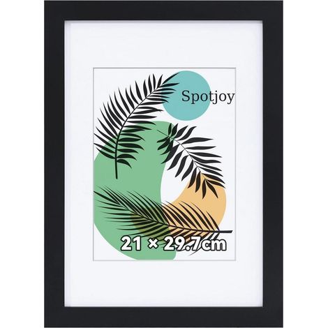 Spotjoy Bilderrahmen DIN A4 21x29.7 cm Fotorahmen Posterrahmen mit Passepartout (1/5)