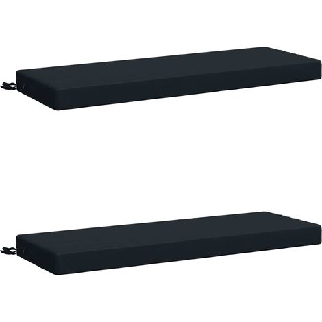 Coussins de banc 2 pièces SOEST 2 pc 100 % polyester Bleu foncé vidaXL
